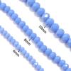 1 Strang 4/6/8mm Facettierte Porzellankristallperlen Hellblaue Glas lose Perlen für Schmuckherstellung DIY Halsketten Armbänder Zubehör