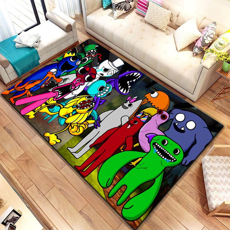 

Веселкові друзі 3D килим для вітальні Дитячий килимок Великий килимок для спальні М який килим Килимок для прикраси будинку 100x150cm(39x59 in)