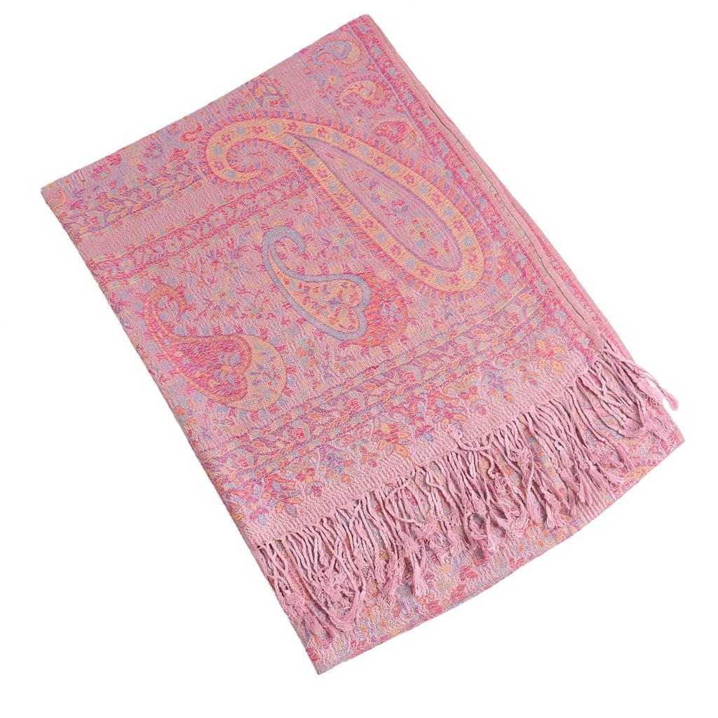 Ethnic Style Long Scarf With Faux Cashmere Feel For Autumn Winter Warmth And Sunshade 13
