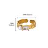 Popular style zircon square ring women's high-end titanium steel k gold stainless steel ring