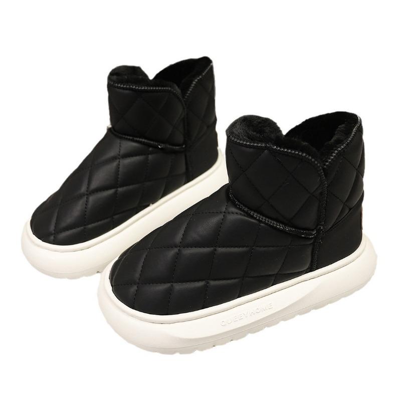 New Autumn and Winter Thick-soled Snow Boots Women's Fur Integrated Muffin Thickened and Velvet Warm Bread Cotton Shoes