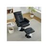 Fauteuil inclinable avec fonction d'inclinaison et fonction de massage à cinq points, pivotant à 360 degrés, noir