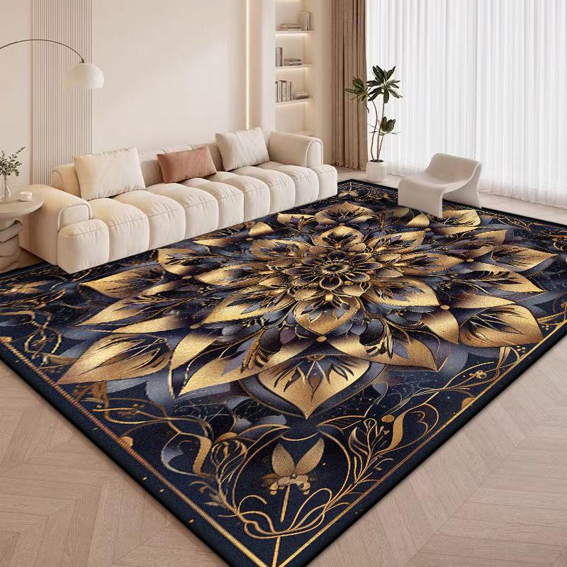 Persian Style Luxury Living Room Rug Soft Non-slip Sofa Table Mat Easy Cleaning Office Lounge Decoration Rug Machine Washable