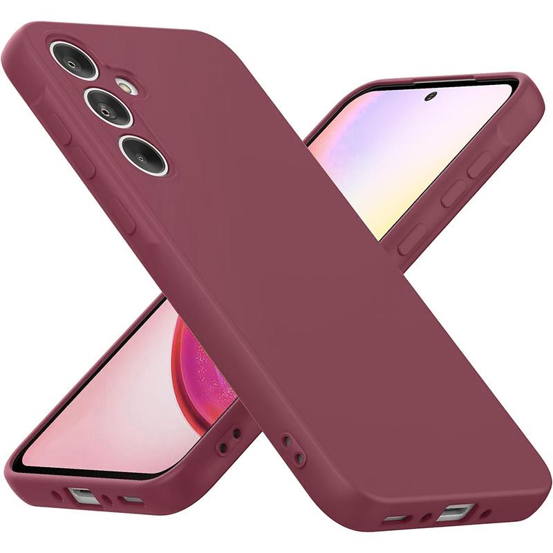 

Жидкий силиконовый чехол для Samsung Galaxy A35 A35 5G Жидкий силиконовый чехол Глобальная версия Защитный чехол для камеры всего тела Силиконовый чехол Samsung Galaxy A35 темно-красного