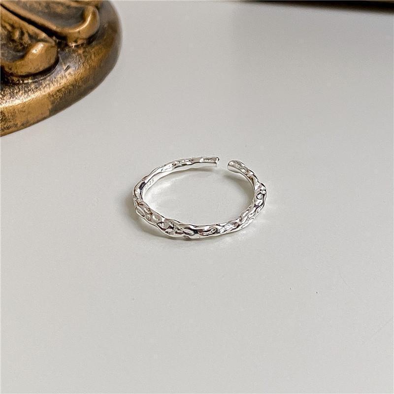 Textured Minimalist Women s Stackable Ring - Simple, Versatile, Light Luxury Design Adjustable