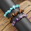 Amethyst Blue Pine Irregular Chip Natural Stone Bracelet