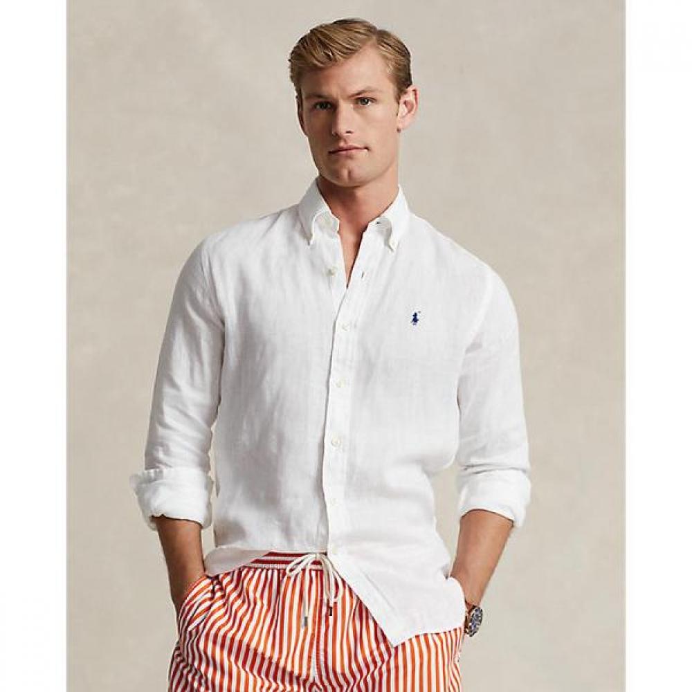 Polo Ralph Lauren Men S cuStom Fit Linen Shirt Mnpowov16820261100 M