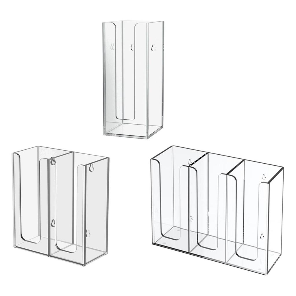 Acrylic 3 Compartment Cup and Lid Holder, Clear Disposable Coffee Cup Straw Dispenser Organizer Kitchen Living Room Storage Box