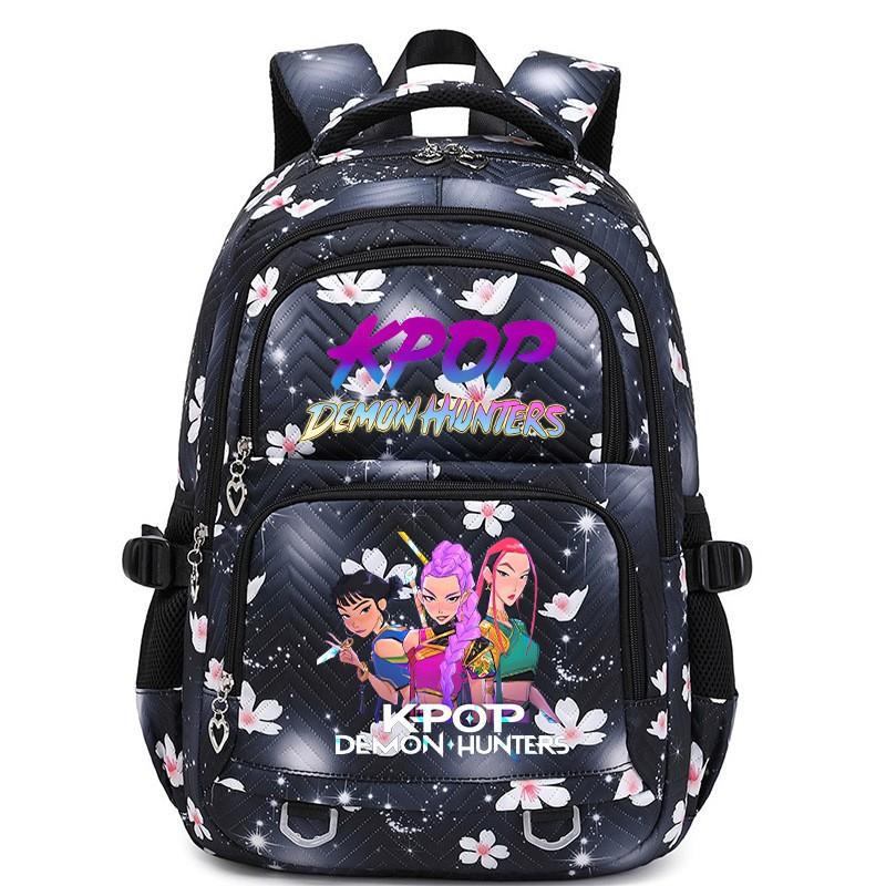 Anime-Druck Stilvoller Unisex-Schulrucksack für Teenager Nylon Wasserdicht 13-Zoll Laptopfach 20-35L Fassungsvermögen