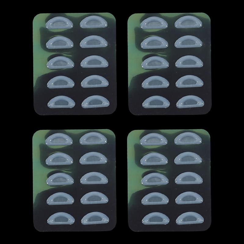 Adhesive Eyeglasses Nose Pads D Shape Stick on Anti-Slip Soft Silicone Transparent Nose Pads for Eyeglasses Eyewear Accessories