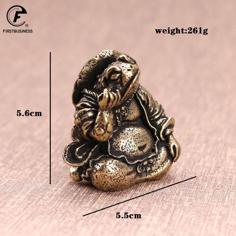 Мастер-Жаба Чистая Медь Украшение Чайный Питомец Китайский Классический Настольная Игрушка Декорация Поделки Винтажная Латунная Фигурка Животного Миниатюрная