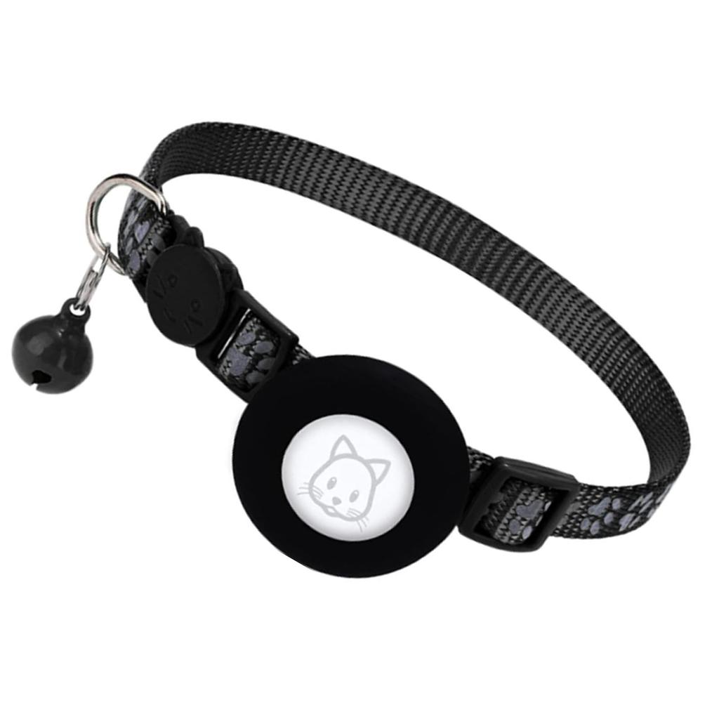 Locator Cat Collar Prevent Lost Reflective GPS Cat Collar with Safety Buckle and Bell for Small Pet