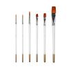 Foreign Trade Nylon Painting Brush Set - 10 Pieces, Red & Blue Handles, Flat Gouache & Oil Brushes
