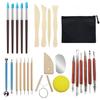 Ensemble d'outils de modelage en argile de poterie en cinq pièces pour sculpture DIY