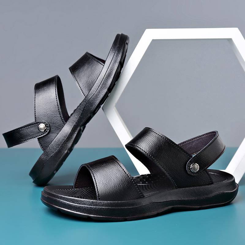 Fashion Quick-Dry Men Fisherman Sandals Breathable Casual Leather Sandaly New Design Beach Walking Shoes Fast Delivery Wading Aqua Shoes