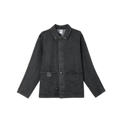 Life Series Comfortable Solid Color Polo Collar Work Long Sleeve Jacket Men Jackets Black HV1814-010