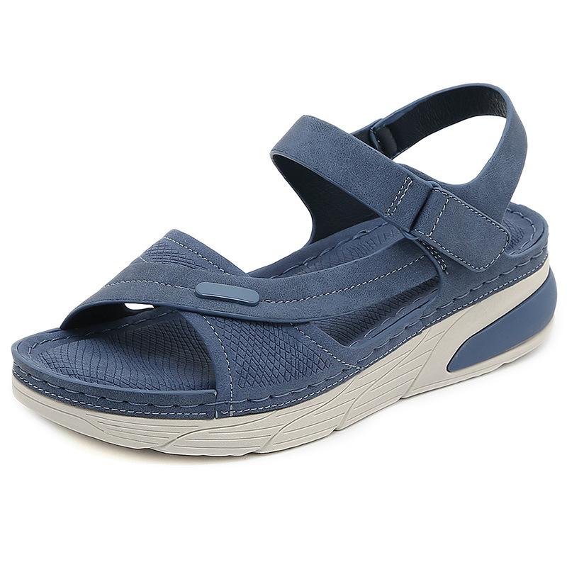 Sandalo Leggero Casual Sportivo Comodo Suola Spessa Velcro Versatile Tendenza Moda Traspirante Stile Nazionale Resistente all'Usura