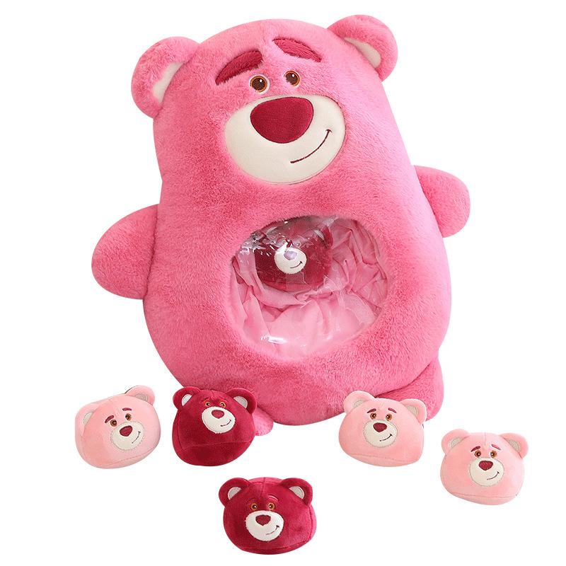 Große Tasche Erdbeerbär Koala Snack Kissen Mutter Tasche Kleine Puppe Plüschtier Stoffpuppe Kinderpuppe