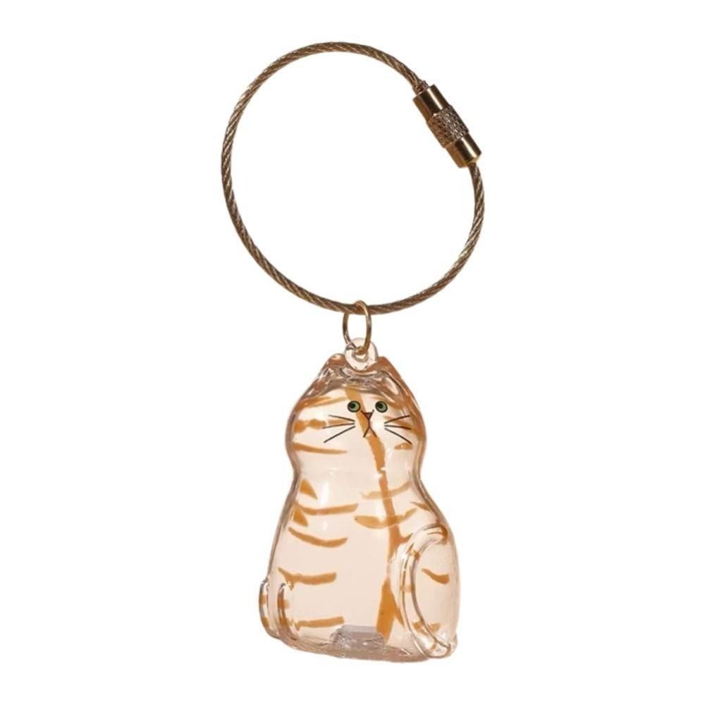Small Ornaments Cat Fur Storage Transparent Container Handmade Design Creative Keychain DIY Accessories Bright Link Capsule