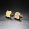 Stud Earrings with Zircon for Men Gold Color Punk Hip Hop Piercing Cartilage Earring Retro Trend  Fashion Women's Jewelry OHE047