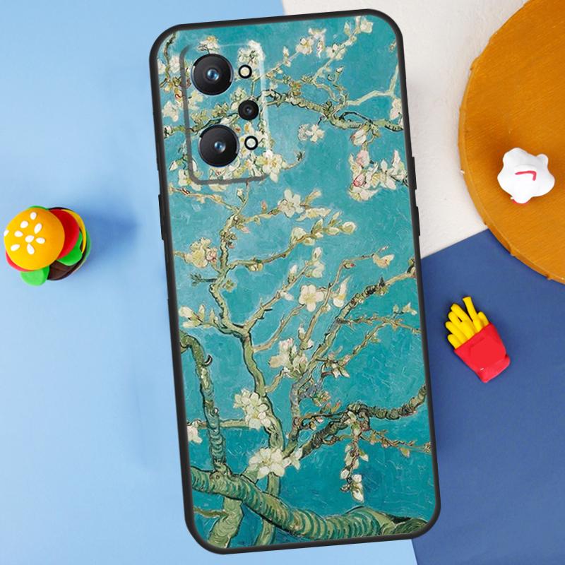Oil Painting Boho Flower Art For Realme C55 C67 C61 C75 C53 C51 C21Y C25S GT 6 6T 5 GT7 Pro 10 11 12 13 14 Pro Plus Case