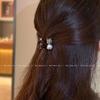 Exquisite Pearl Hair Claw Clip for Women - 2025 Fashionable Flyaway & Bangs Accessory