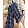 Women's Winter Plaid Patchwork Wide-Leg Pants