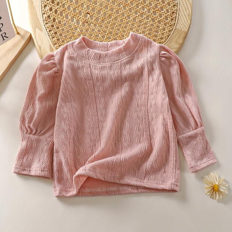 Children Long Sleeve T-shirt Kids Crew Neck Basic Blouse Clothes Bottoming Shirt Spring Autumn Baby Soft Tees New Tops