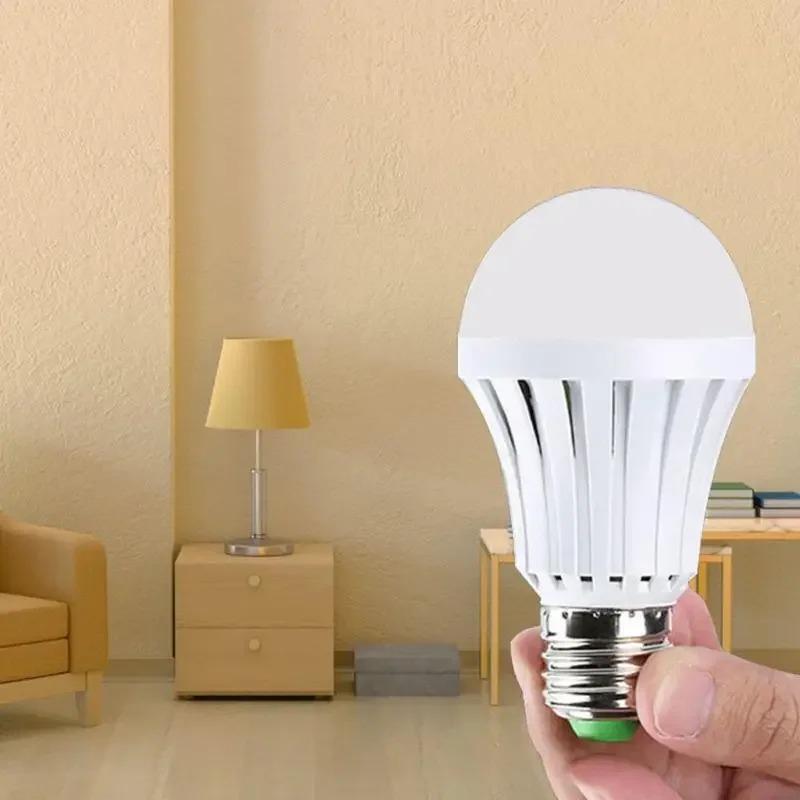 E27 Emergency LED Light Bulb 5W/7W/9W/12W/15W Rechargeable 1200mAh 6000K Battery 220V for Camping Tent Lamp Outdoor Lighting