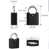 Smart Dormitory Cabinet Lock with 2 Key Electronic Password Lock IP65 Waterproof Fingerprint Padlock for Safety Bag Box Drawer