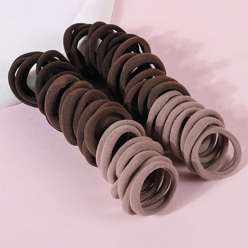 50Pcs/Set Girls Colorful Nylon Elastic Hair Bands Women Rubber Bands Headband Scrunchie Kids Ponytail Holder Hair Accessories