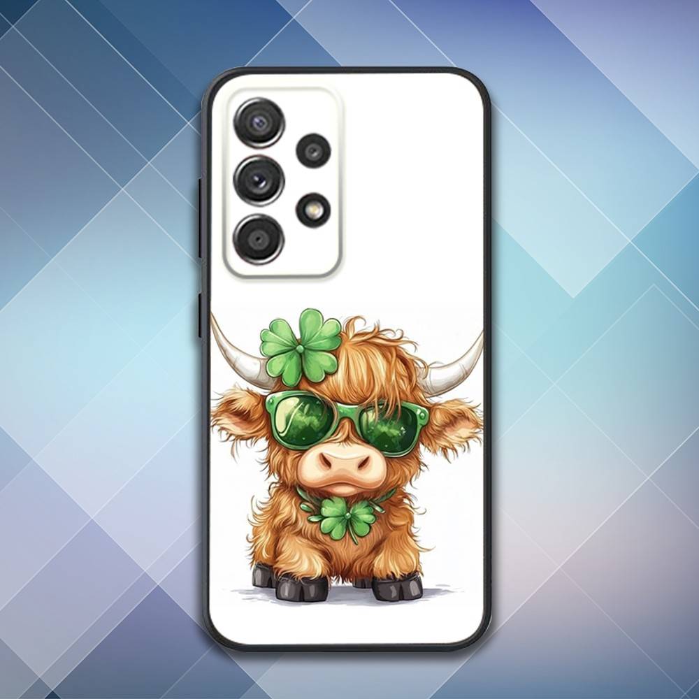 

Cute Highland Cow Phone Case For Samsung S25,S24,S21,S22,S23,S30,Ultra,S20,Plus,Fe,Lite,Note,10,9,5G Black Cover Samsung S235G