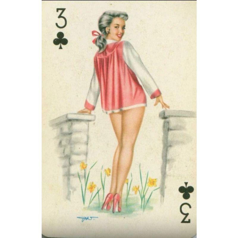 Custom Aluminum Tin Sign Art - Vintage Playing Cards and Women Wall Decor