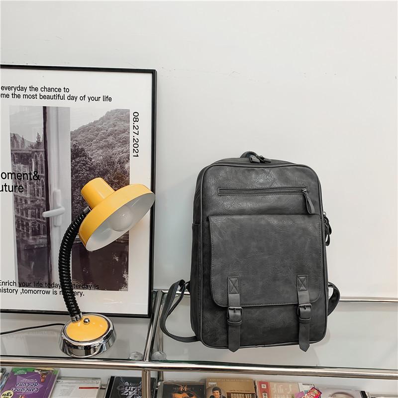 

Retro Large Capacity Backpack - Korean Style Men s Bag, Trendy Schoolbag, Computer Bag, Casual Computer Backpack, Trendy Bag сірий колір