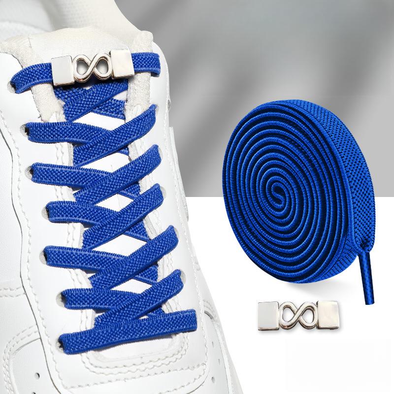 Schnürsenkel mit Acht-Zeichen-Schnalle für Herren, flache elastische, elastische und feste Schnürsenkel