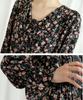 Ppaeppae Smoked-Banded Floral Long Dress