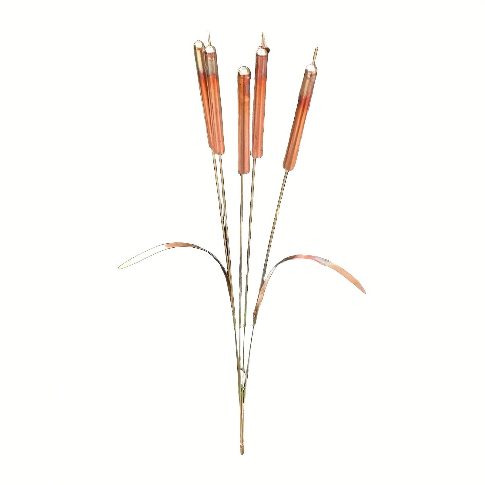 Handmade Copper Cattail Wind Chime - Elegant Outdoor/Indoor Decoration with Natural-like Movement 30cm