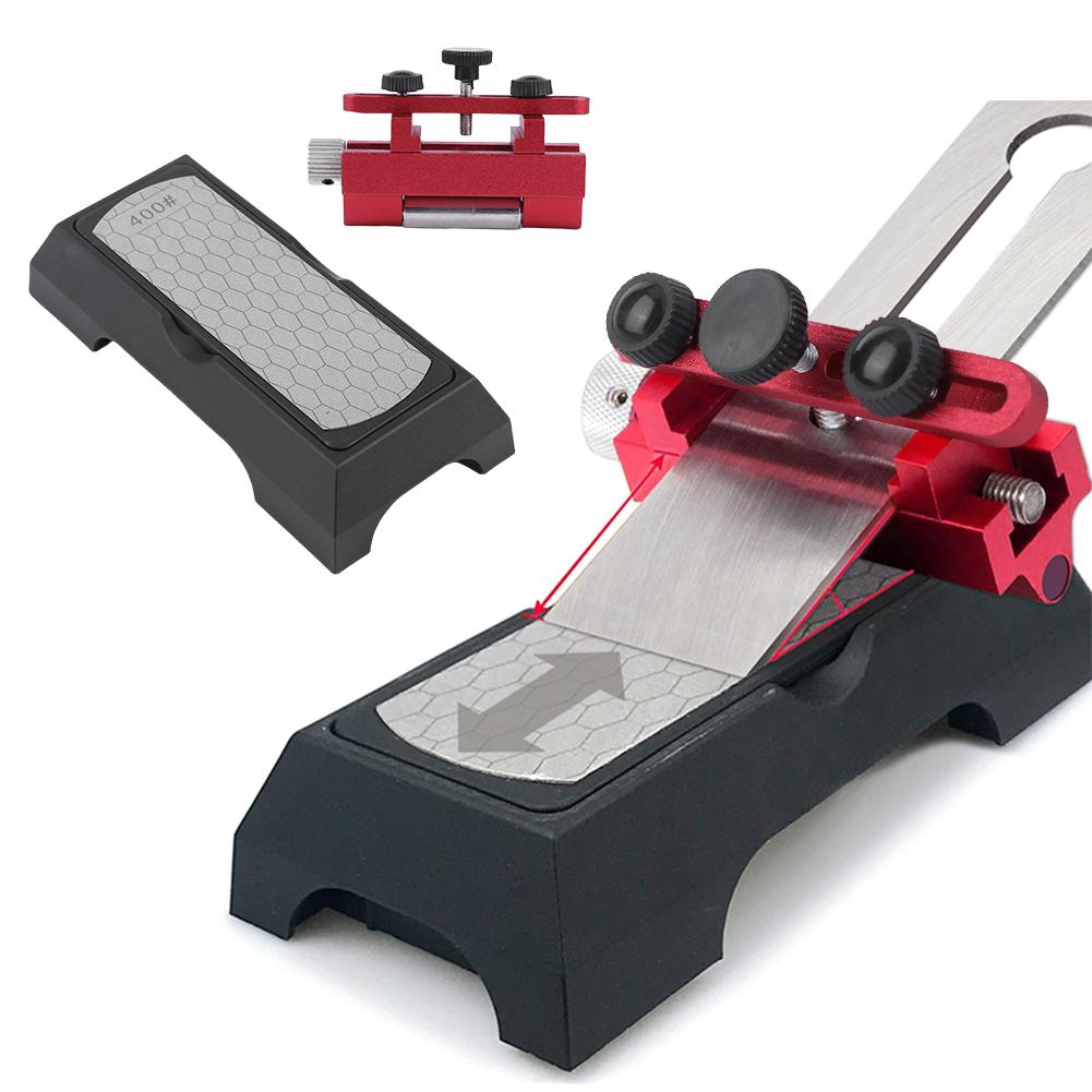 Honing Guide System Wear Resist Blade Sharpening Holder Kit 400/1000 Grit Diamond Sharpening Plate Set for Planer Chisel