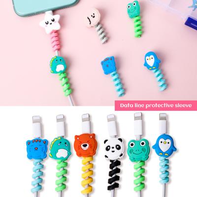 Cartoon Data Cable Protective Cover Earphone Protective Cable Covering Line