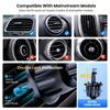 Car Air Vent Phone Holder - Gravity Sensor Matte Metal Mount with Triangle Design (Solid & Simple)