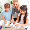 Scribbledo Double Sided Whiteboard Lined Dry Erase Board for Kids Ruled Writing Board Handwriting Practice Small White 9x12 Dry Erase Board with