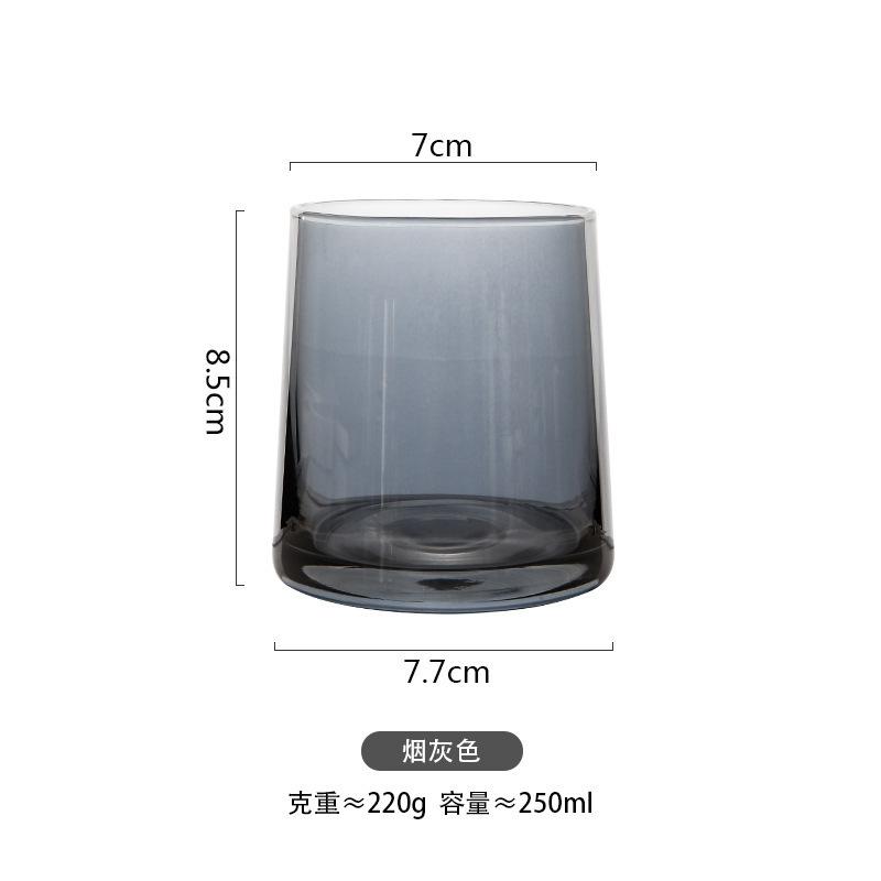 Glass Whiskey Cup Transparent Water Tumbler for Tea Coffee Juice Bar Drinkware Gift