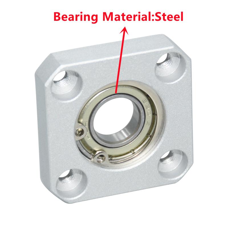 Inlay Retaining Ring Type Square Flange Bearing with Housing Bearing seat assembly Aluminum Carbon Steel Nickel diameter 3-50mm