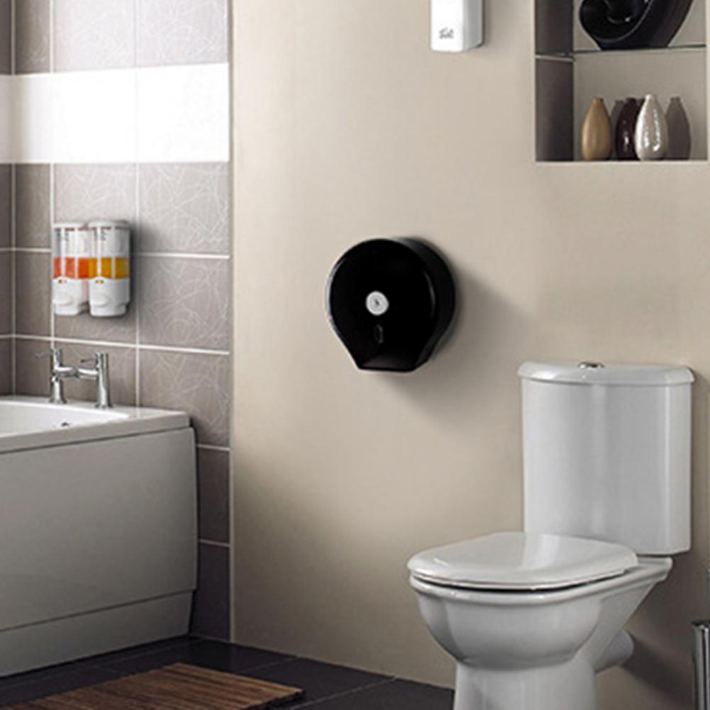 1 Set Useful Tissue Dispenser Strong Bearing Towel Dispenser Lock Design Space Saving Easy Access Roll Paper Holder