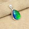Blue Australian Triplet Opal Gemstone 925 Sterling Silver Handmade Jewelry Pendant