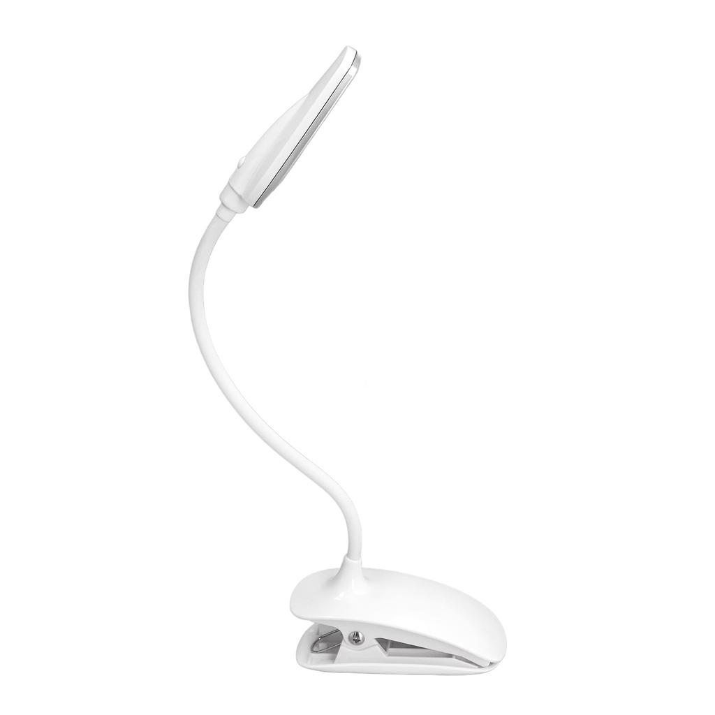 LED Clip Table Lamp Foldable 28LEDs Eye Protection USB Rechargeable Clip Reading Light with Battery for Dormitory Office