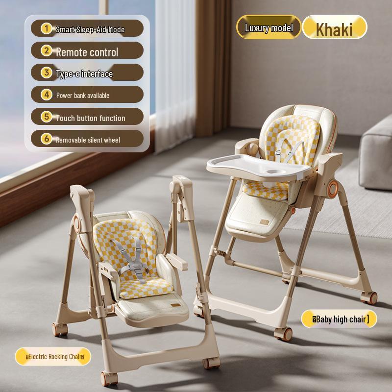 Multifunctional 2-in-1 Electric Baby Rocking and Dining Chair