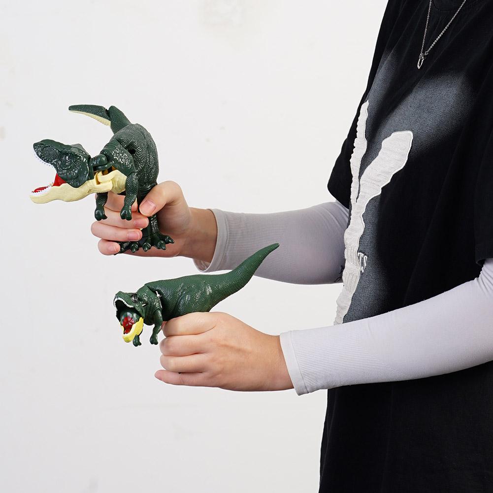 Press & Shake Head Dinosaur Toy Gun - Creative Spring Telescopic Dinosaur Pistol Stress Relief Decompression Toy