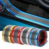 Panel Trim Sticker Wear-resistant Carbon Fiber Texture Strong Sticky Non-slip Scratch-resistant Protective Strip