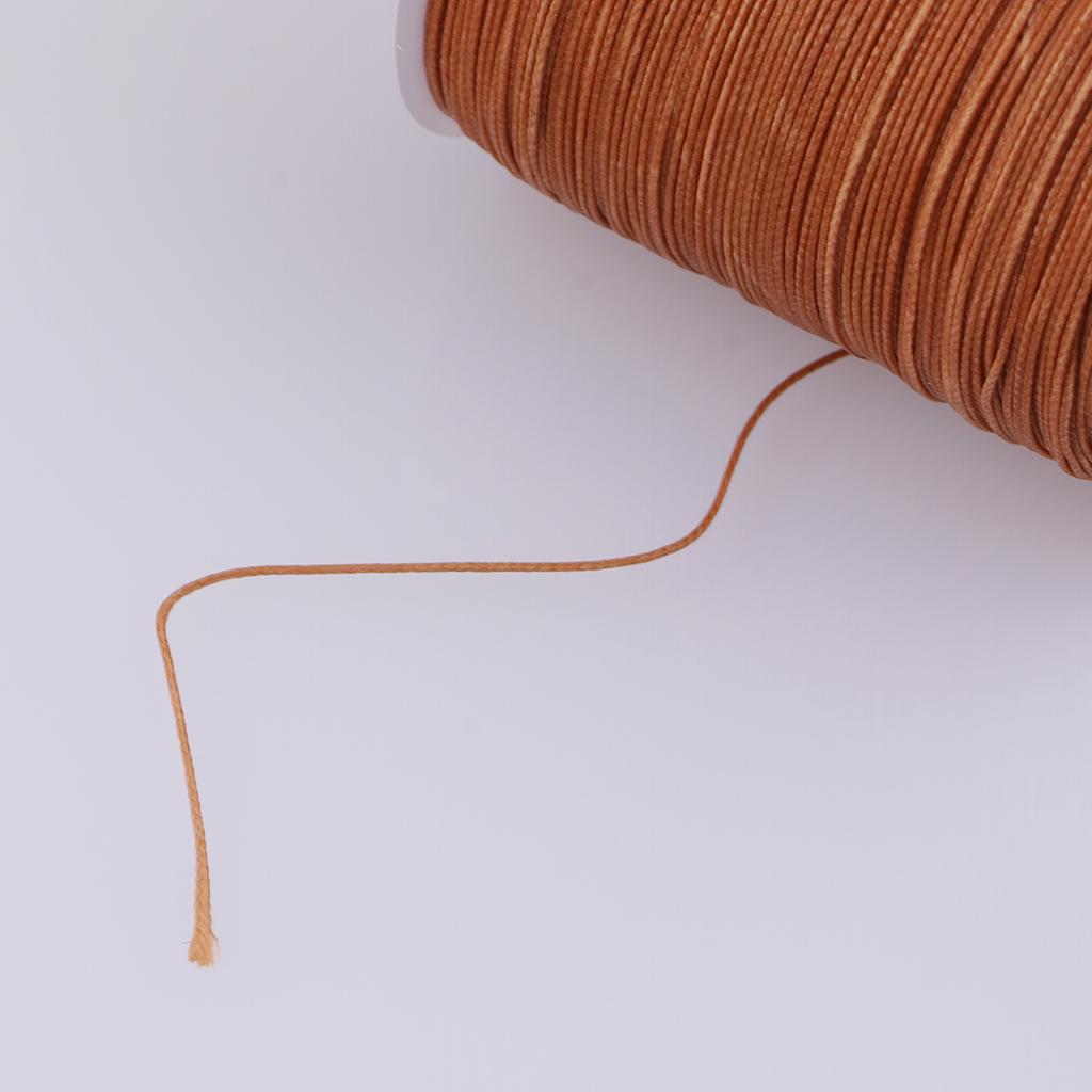 Leder Nähen Wachsfaden 130m Polyester Rundschnur für Handarbeit Schmuck Perlen Macrame Teppiche